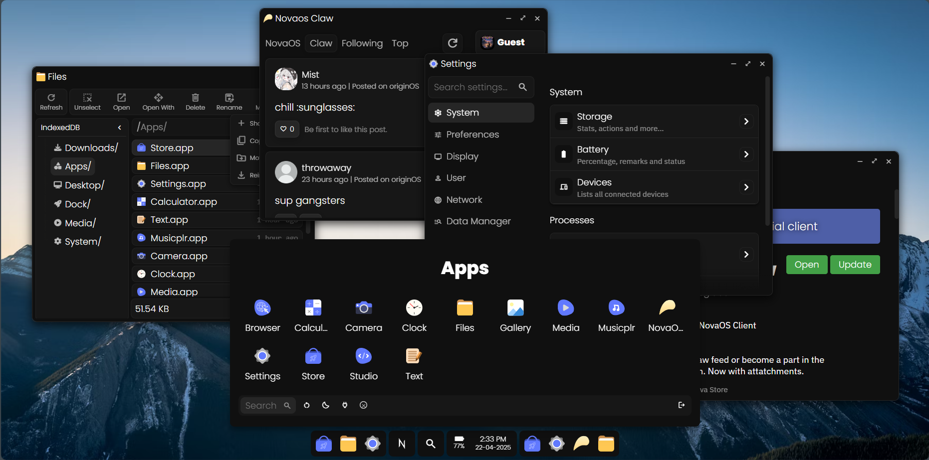 NovaOS 2 - screenshot